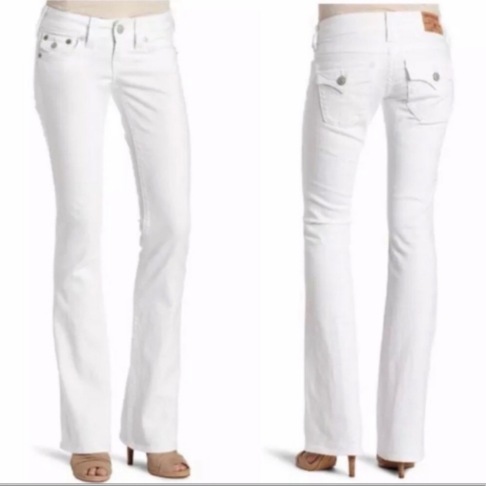 TRUE RELIGION WHITE BILLY JEANS 27